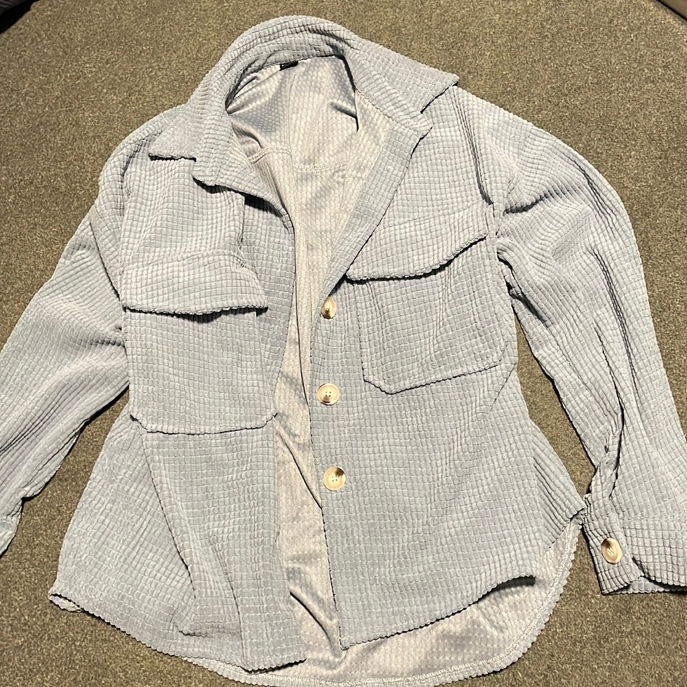 Light blue shacket